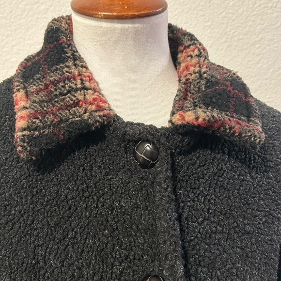 Sandro Fleece Teddy Bear Button Coat Jacket - Picture 4 of 6